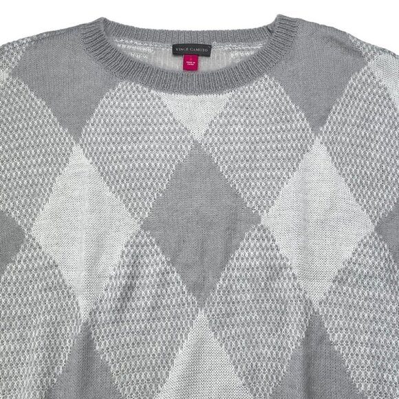 Vince Camuto Vivid Hues Argyle Classic Fit Womens Pullover Sweater - Picture 3 of 9